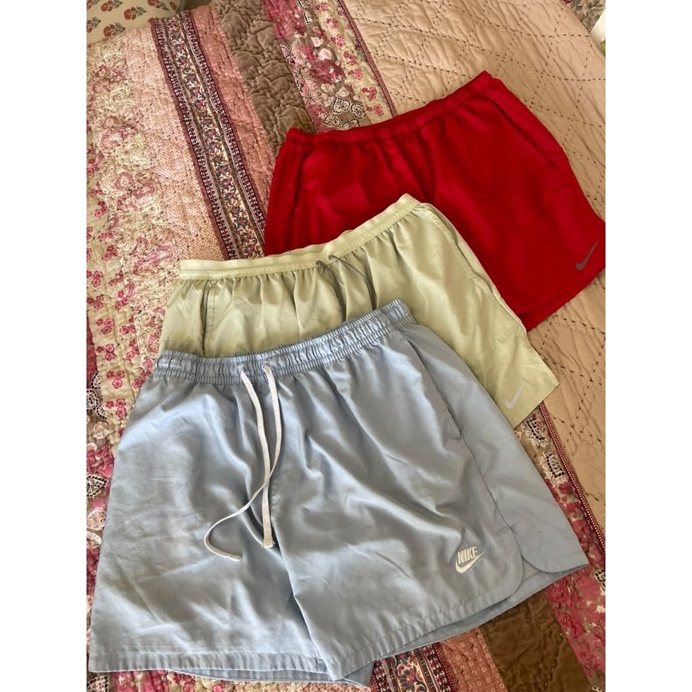 Nike Mens Dri-FIT Athletic Shorts Lot of 3 Red Blue Green XL XXL Activewear